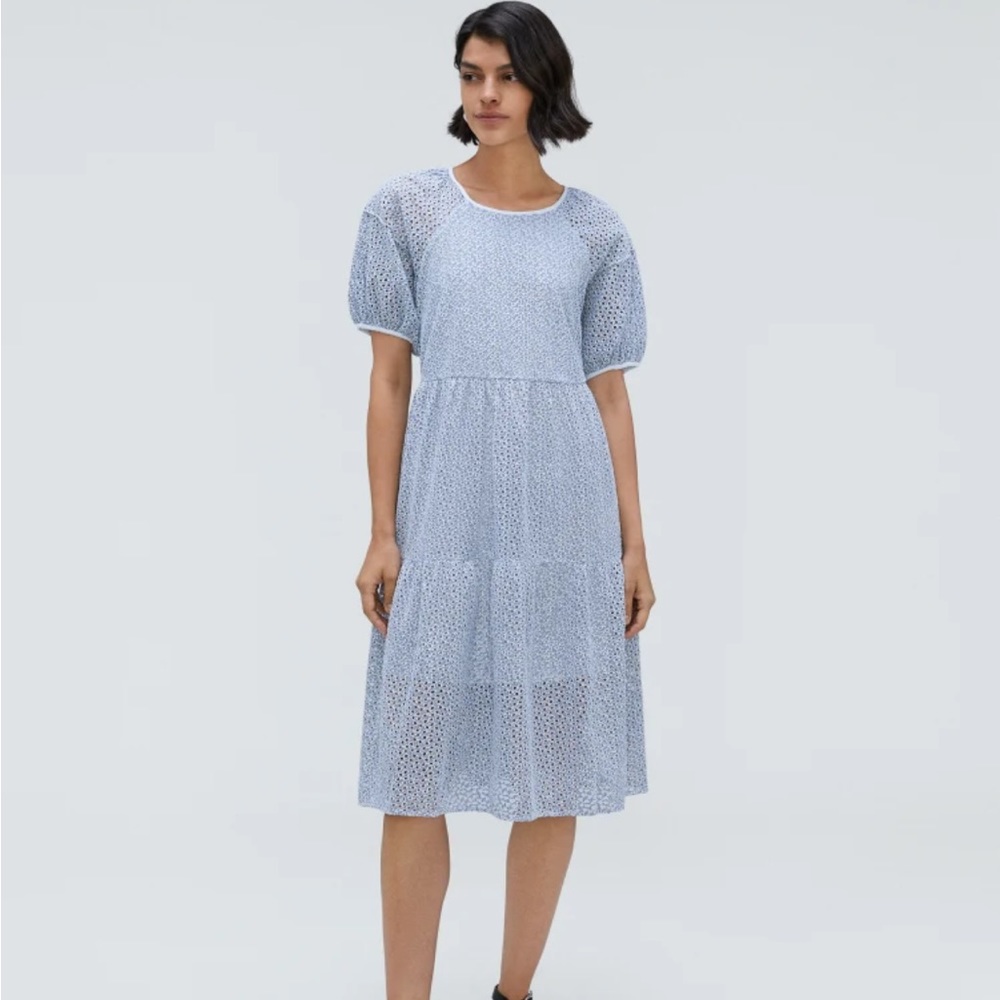 Everlane, The Tiered Eyelet Dress, Medium, NWOT